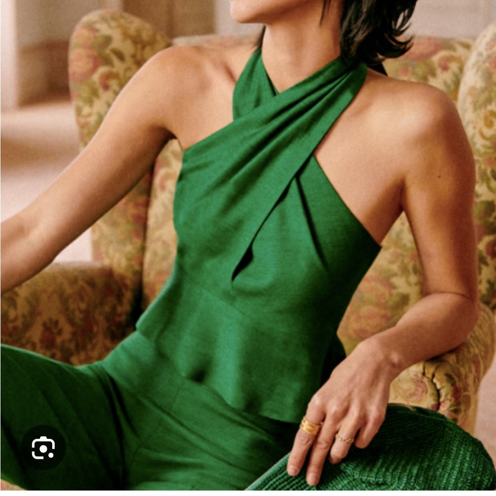 Sezane editions green halter